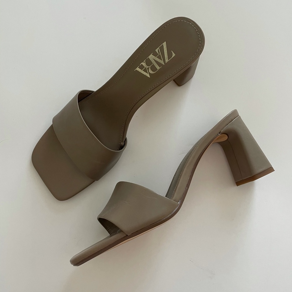 ZARA Square Toe Mules (8)